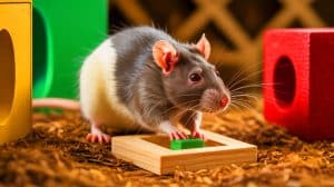 Illustration de rats dressés démontrant leurs capacités cognitives exceptionnelles.