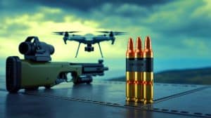 « L’Ukraine dévoile une munition spéciale anti-drones » : un calibre 5,56 mm pensé pour fragmenter et accroître les impacts Illustration de l'innovation ukrainienne en munitions pour contrer les drones FPV sur le champ de bataille.