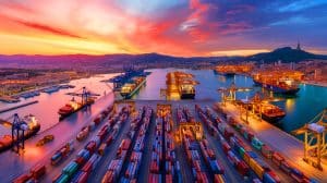 « Marseille devient capitale mondiale de la logistique » : un secteur de 9 000 milliards d’euros qui pèse sur l’économie et la souveraineté Illustration de l'impact des innovations technologiques et durables sur le secteur logistique à Marseille.
