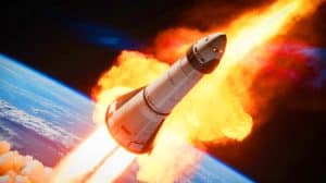 Illustration de la nouvelle technique de bouclier thermique « crunch wrap » testée sur le Starship de SpaceX.