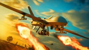 « Un drone lance-flammes sème la terreur » : à Kiev, les Ukrainiens alertent sur une arme barbare et un danger croissant Illustration de l'utilisation d'un drone cracheur de flammes par l'armée ukrainienne dans le conflit russo-ukrainien.