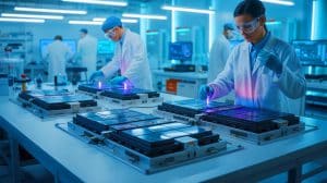 « Une batterie solide au sodium mise au point » : une avancée qui pourrait remplacer le lithium et révolutionner l’énergie Illustration de l'avancée des batteries au sodium comme alternative durable aux batteries au lithium.