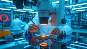 « Des puces capables de piéger un million d’atomes » : la photonique intégrée propulse la révolution quantique à une nouvelle échelle Illustration de la miniaturisation des technologies quantiques sur une puce en nitrure de silicium.