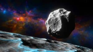 Illustration de l'astéroïde Ryugu photographié par la sonde Hayabusa 2 de JAXA.
