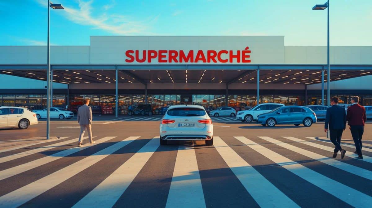 « Peu d’automobilistes le savent » : voici quand garer sa voiture au parking du supermarché entraîne une amende salée Illustration de l'application du Code de la route dans un parking de supermarché.