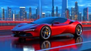 « Ferrari dévoile Elettrica » : la supercar électrique de plus de 1 000 chevaux qui redéfinit la performance automobile Illustration de la première voiture entièrement électrique de Ferrari, l'Elettrica, avec un design innovant et une puissance impressionnante.