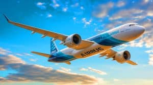 « L’avion à hydrogène d’Airbus prend forme » : une prouesse technologique qui promet un ciel sans carbone d’ici la fin des années 2030 Illustration de l'innovation d'Airbus pour des avions propulsés à l'hydrogène.