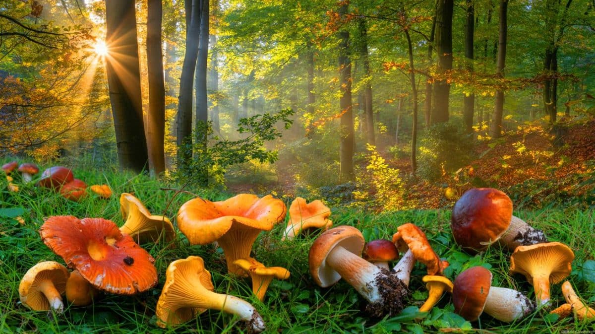 « Cueillette des champignons interdite ces jours-ci » : attention, les contrevenants risquent une lourde amende pour non-respect des règles Illustration de la cueillette réglementée des champignons en forêt normande.