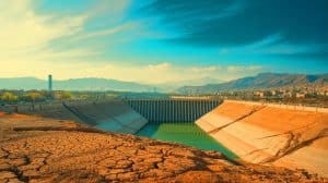 La sécheresse historique en Iran : Téhéran face à une menace sur son approvisionnement en eau potable Illustration de la sécheresse historique menaçant l'approvisionnement en eau potable de Téhéran.