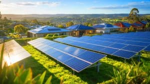 L’Australie distribue gratuitement l’énergie solaire à ses habitants face au défi du stockage énergétique Illustration de l'initiative australienne offrant trois heures d'électricité solaire gratuite par jour.