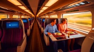 SNCF lance la classe Optimum : découvrez comment ce nouveau service transformera vos voyages en train Illustration de la nouvelle classe e Optimum de la SNCF destinée aux voyageurs professionnels et loisirs aisés.