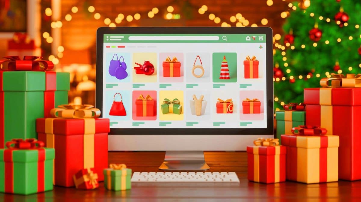 Achats en ligne : astuces simples pour économiser sur vos cadeaux de Noël et alléger votre budget familial Illustration de l'optimisation des achats en ligne pour les cadeaux de Noël.