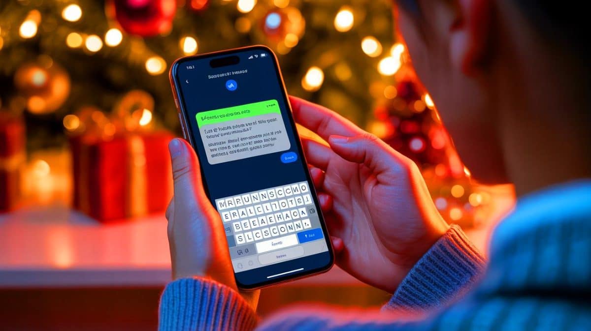Arnaques aux faux SMS et appels : comment protéger vos proches à l’approche des fêtes de fin d’année Illustration de la recrudescence des arnaques numériques à l'approche des fêtes.
