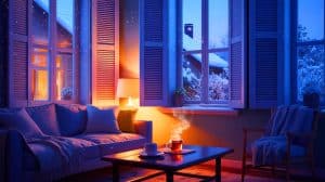 Fermer ses volets : comment cette simple habitude peut transformer votre confort thermique cet hiver Illustration de la gestion de la chaleur domestique par la fermeture des volets en hiver.
