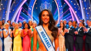 Illustration de l'élection de Hinaupoko Devèze en tant que Miss France 2026.