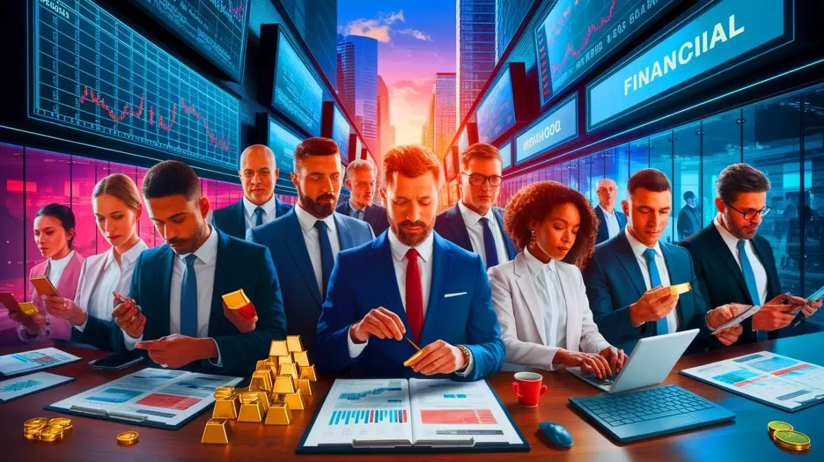 Illustration de l'évolution des placements financiers et des tendances économiques actuelles (création par IA, illustration non réaliste). Crédit : Ideogram.