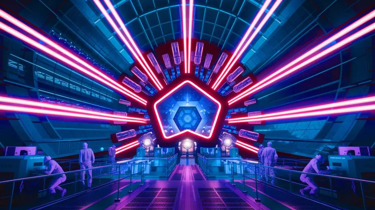 Illustration de la découverte par satellite d'un complexe chinois de fusion nucléaire (création par IA, illustration non réaliste). Crédit : Ideogram.