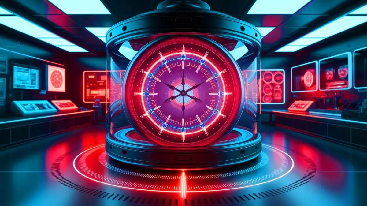 Illustration de l'horloge atomique NIST-F4, symbole de précision technologique (création par IA, illustration non réaliste). Crédit : Ideogram.